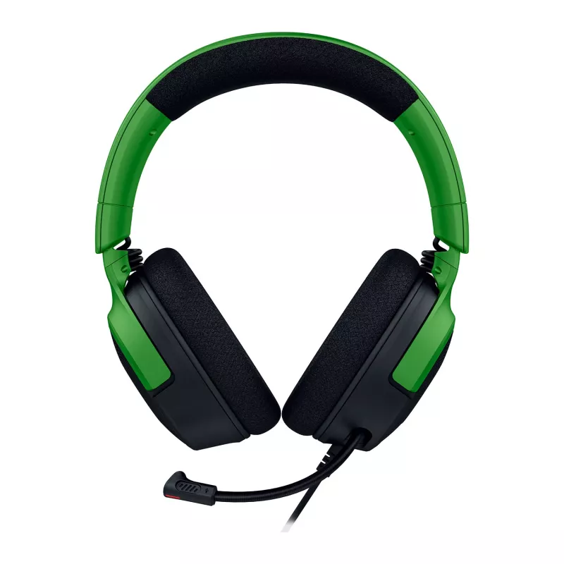 Juhtmega mänguri peakomplekt Razer Kraken V4 X — supra-auraalne, 20–20000 Hz, 1,8 m kaabel, 310 g, must/roheline