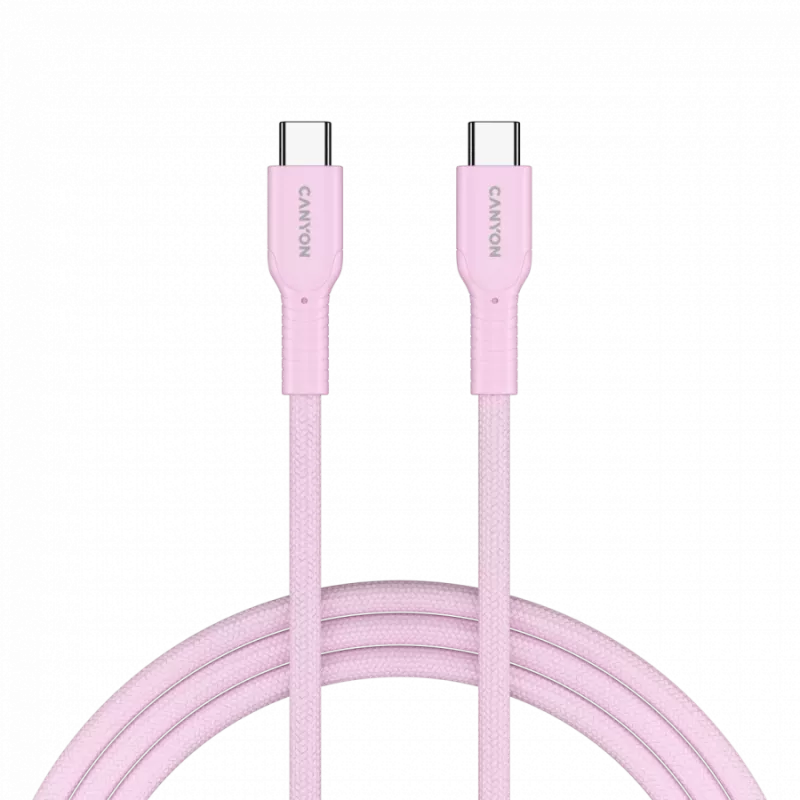 CANYON kaabel OnWire 60CL C-C 60W COLOR Punutud 1m Roosa