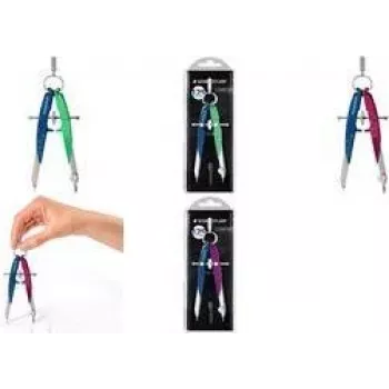 Staedtler Mars comfort 556 sirkel — metall/plast, maksimaalne läbimõõt 23 cm, sinine/roheline/hõbedane