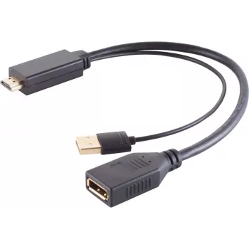 shiverpeaks -BASIC-S--Adapter-HDMI-A Adapter, Displayport Socket, 4K, 30cm (80098-SPB)