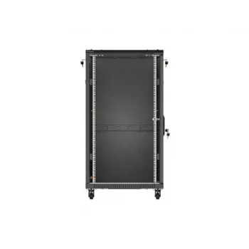 19-tolline rack-kapp LANBERG 22U 600x1000 mm, must, klaasist esi- ja tagauksed