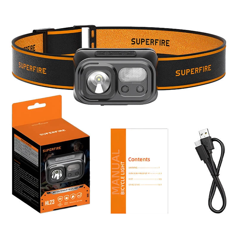 Pealamp Superfire HL23, 220 lm ja USB-C laadimine
