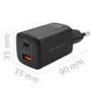 Qoltec 50766 mobiilseadme laadija sülearvutile, kaasaskantavale mängukonsoolile, powerbankile, nutitelefonile, nutikellale, tahvelarvutile, must, vahelduvvoolu kiirlaadimine, siseruumides