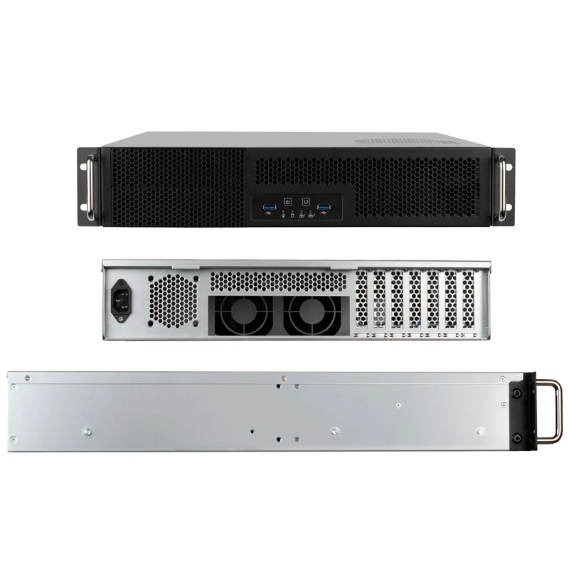 SilverStone RM23-502 Rackmount Server Chassis, ATX, USB 3.0 - 2U - Must