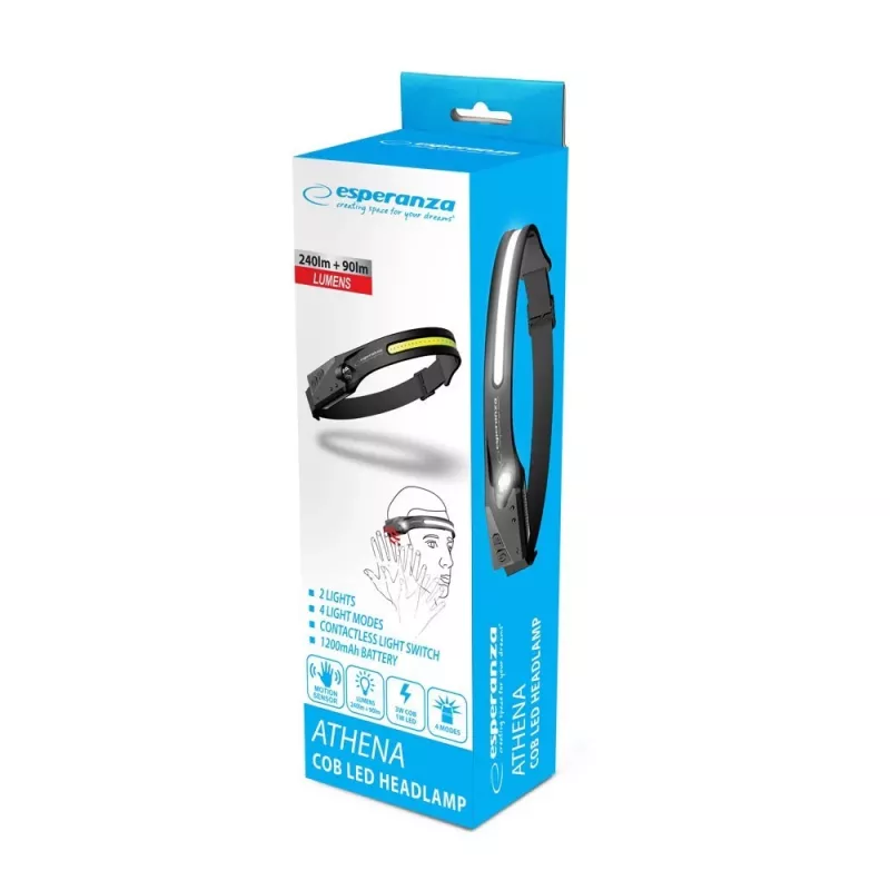 Esperanza EOT067 taskulamp Must, pealamp LED