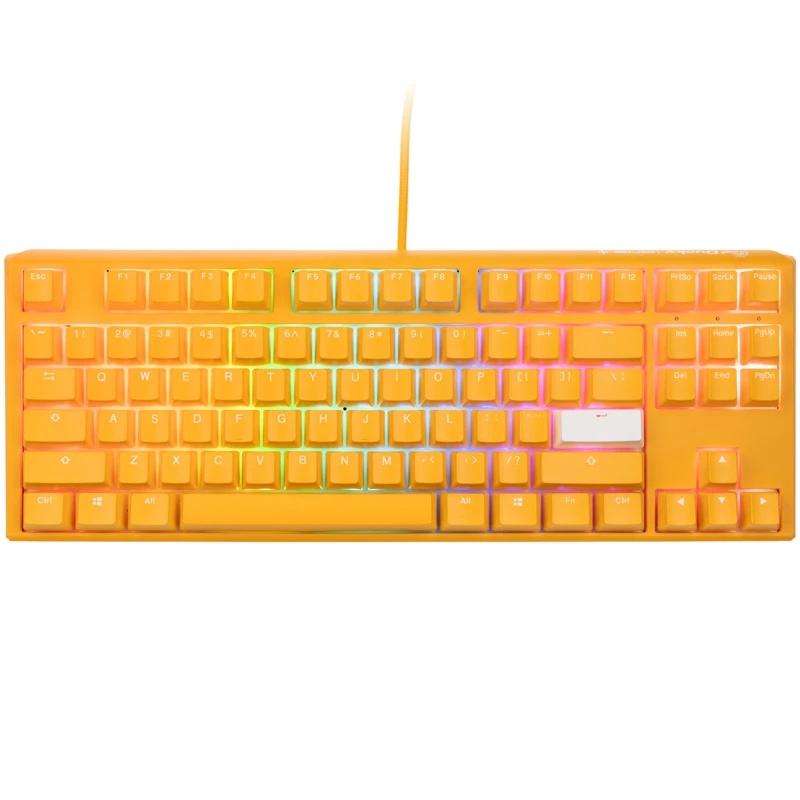 Ducky One 3 TKL klaviatuur mängimiseks USB QWERTY inglise kollane