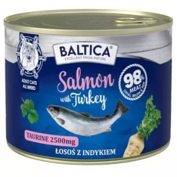 BALTICA Excellent lõhega ja kalkuniga – märg kassitoit – 185 g
