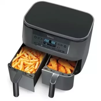 SharkNinja Ninja DZ300EU, õhufritüür, 7,6 l, 3,2 kg, 240 °C, kahekordne, hall