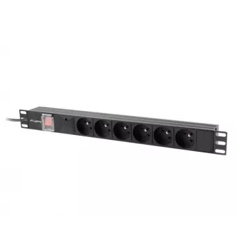 Rack PDU LANBERG PDU-06E-0200-IEC-BK 1U 10A 6x PL toitejaotusseade