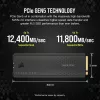 CORSAIR MP700 PRO - SSD - 1TB - sisemine - M.2 2280 - PCI Express 5,0 x4 (NVMe) - 256-bitine AES (CSSD-F1000GBMP700PRO)
