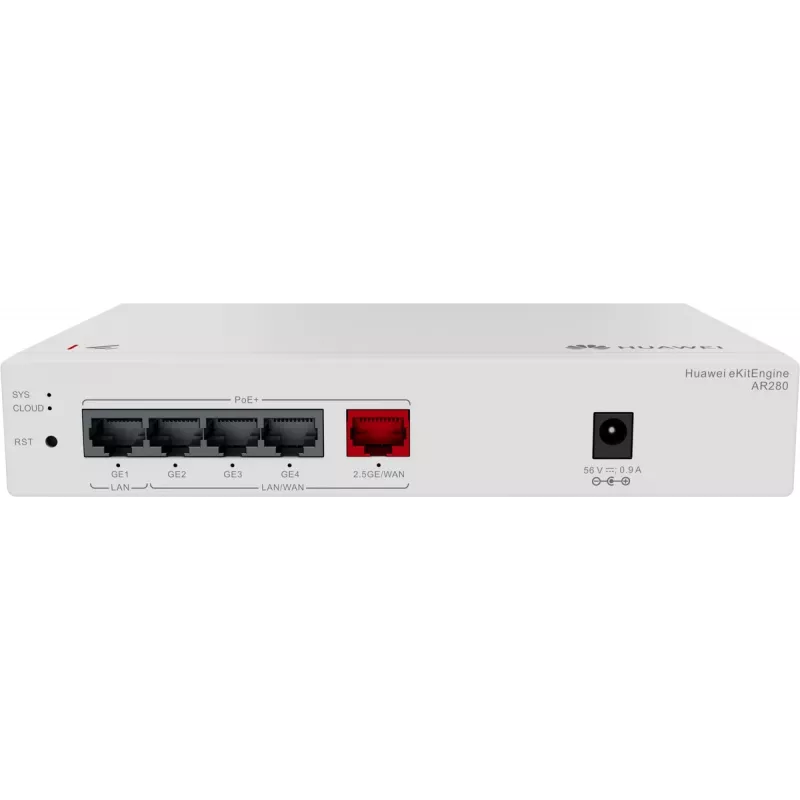 Huawei AR280 Gbit PoE ruuter (1) 2.5G PoE+, (4) Gbit PoE+, 41W