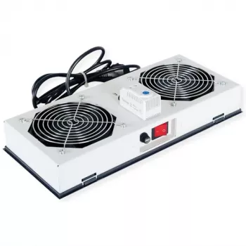 ROLINE ventilaatorimoodul 26.21.0019 — 2 ventilaatorit 19-tollise seinale kinnitatava korpuse jaoks, hall