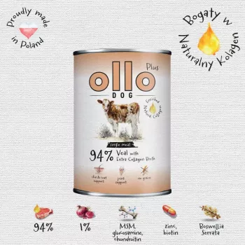Ollo Plus Collageen Vasikaliha 400g purk koerale