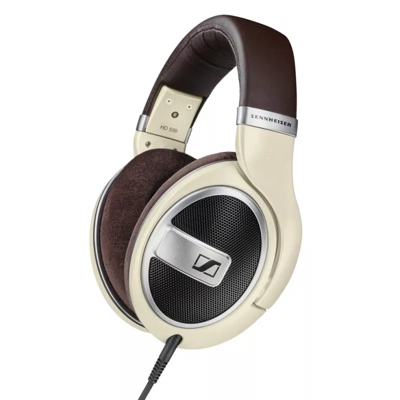 Kõrvaklapid Sennheiser HD 599 — juhtmega ümberkõrvaklapid, 50 Ω, 12–38500 Hz, 1,2 m kaabel, elevandiluu