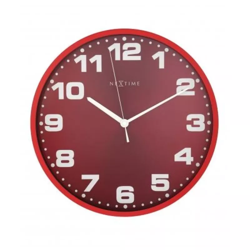 NeXtime kell 3053ro Dash Red, Ø35 cm, seinakell, punane/hõbedane