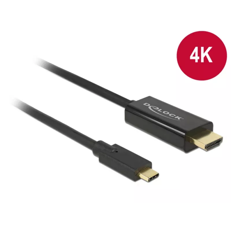 Videokaabliadapter DeLOCK 85259 USB USB-C HDMI-le 2m Must