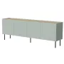 Kummut cama meble FELLINI 2000×400×700 mm, oliiv õlitatud tammepuidust pealispinnaga, MDF-raam
