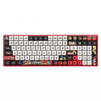 Klaviatuur Ducky IQUNIX F97 Graffiti Blaze juhtmevaba mänguriklaviatuur, RGB, Moonstone-Turbo lülitid