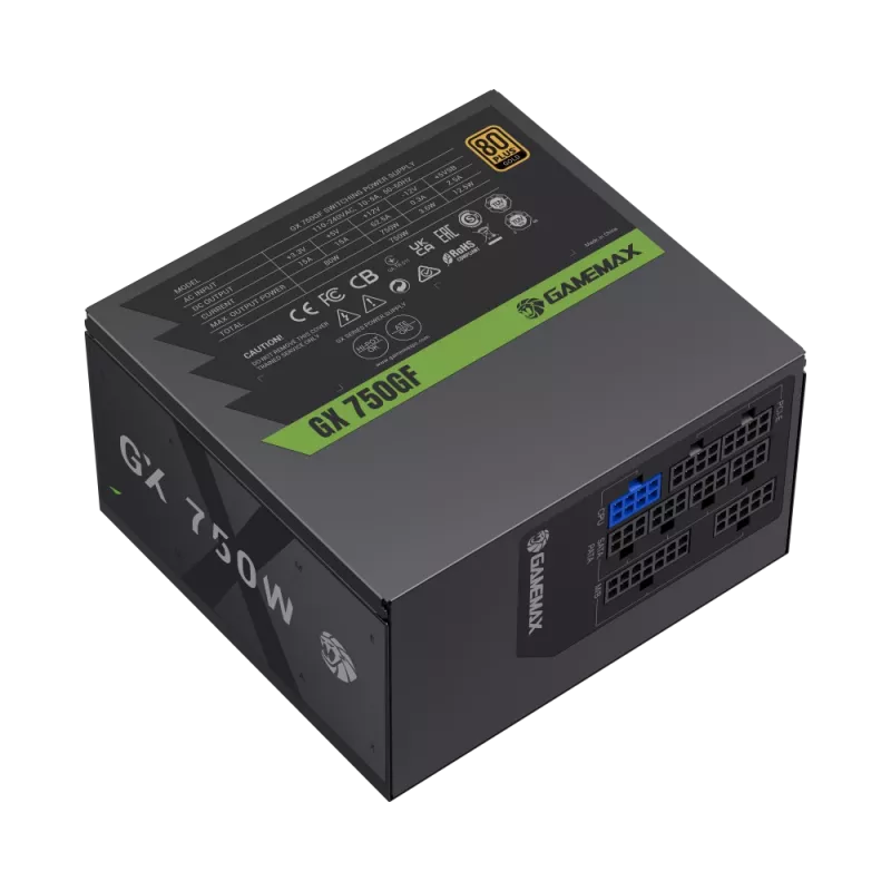 Gamemax toiteplokk, 80 PLUS, Gold | GX 750GF | 750 W