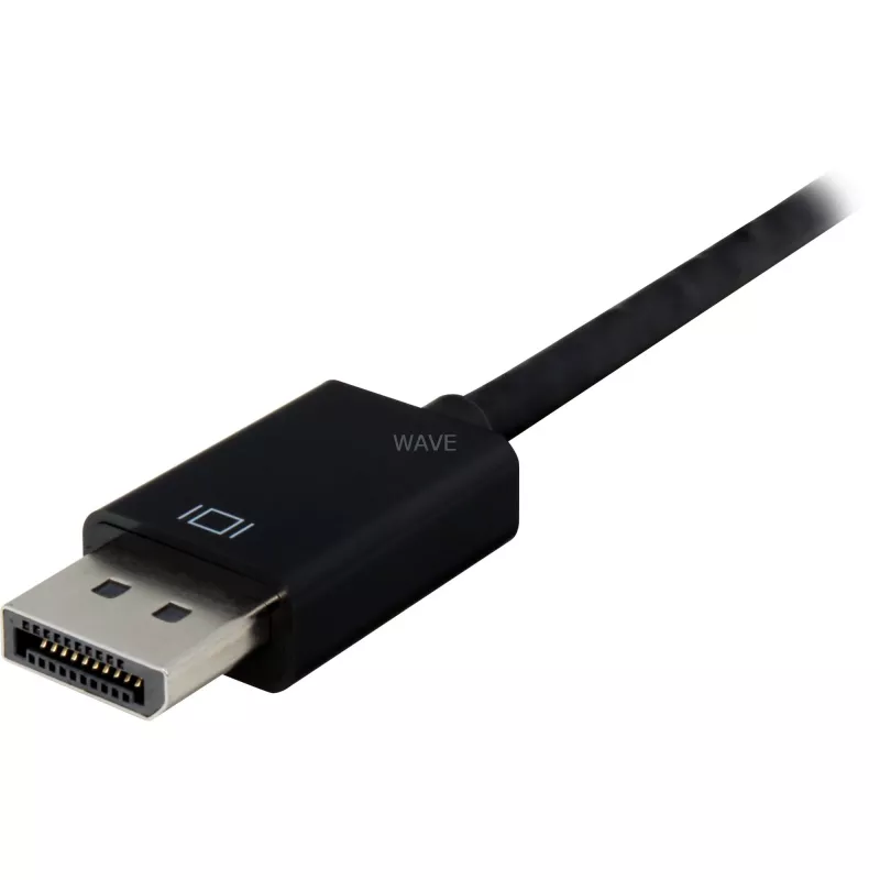 DisplayPort 1.2 > DVI24+1 konverter, kaabel must, 15 cm