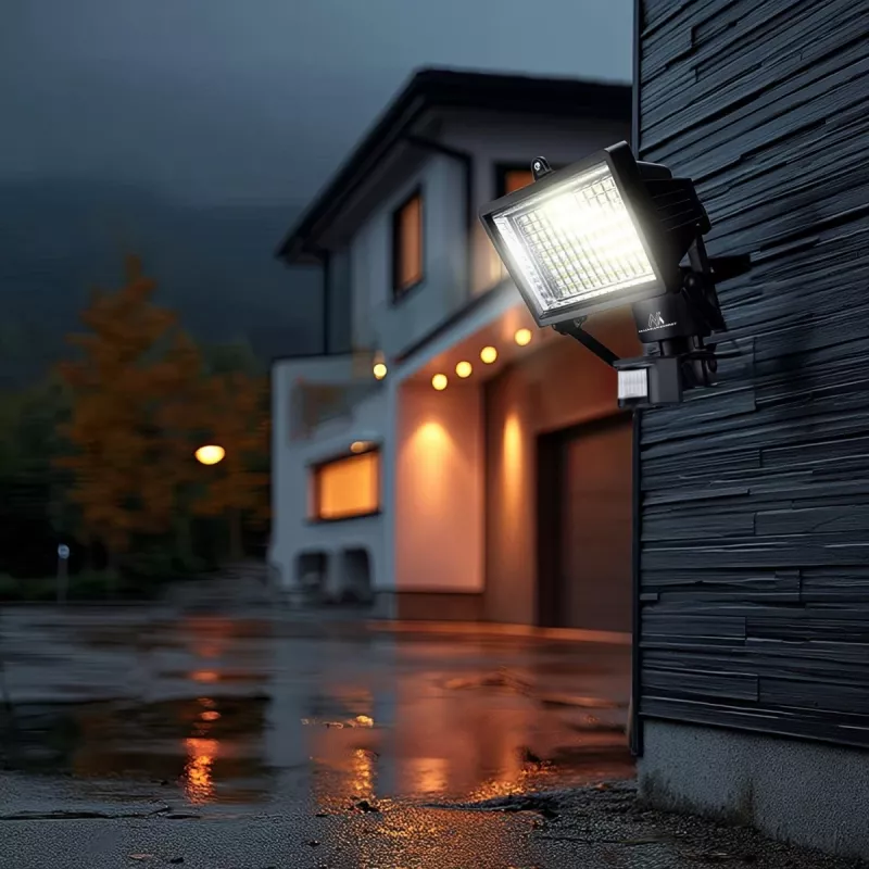 Maclean MCE442 päikesevalgusti LED prožektor liikumisanduriga prožektor seinale paigaldatav valgusti hämarik IP44 6W 6000K