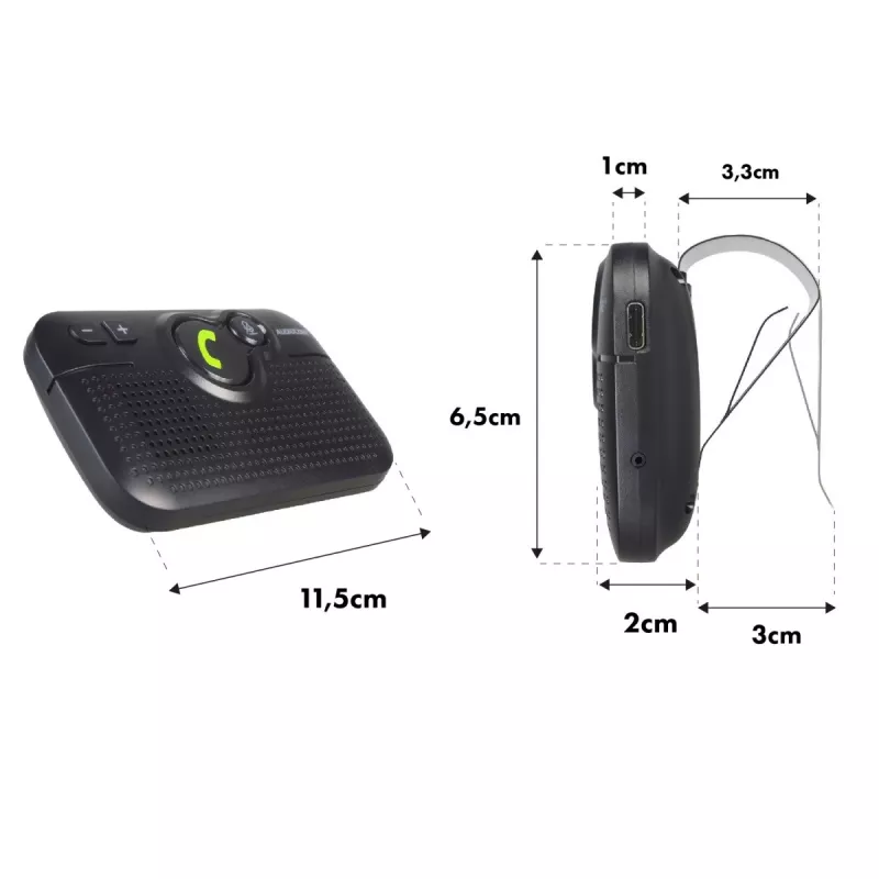 Kõrvaklapid Audiocore Auto käed-vabad komplekt BT 5.0 A2DP autostart AC47