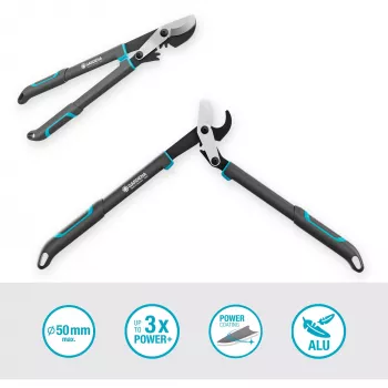 Oksakäärid GARDENA EnergyCut Pro S, 60 cm käepide, hall/türkiis
