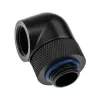 Adapter 90° G1/4 tolli isane G1/4 tolli emane pööratav, XSPC, must, pakis 4 tk