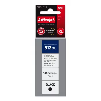 Activejet AH-912BRX tindikassett (asendus HP 912XL 3YL84AE; Premium; 1100 lehekülge; 30 ml, must)