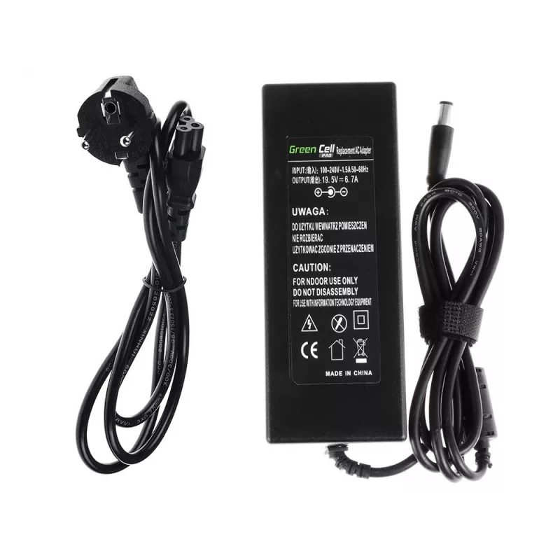 Toiteadapter roheline Cell AD35P 130 W vahelduvvoolust alalisvooluks 19,5 V 6,7 A sülearvutitele, sisetingimustesse, must