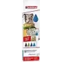 Marker set Edding 4600 fibre tip, 5 pieces, multicolour, box packaging, made in Germany