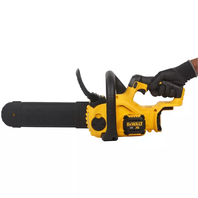 Kettsaag DeWALT DCM565N-XJ — juhtmeta akutoitel, 30 cm latt, 5 Ah aku mahutavus, 0,14 L õlipaak