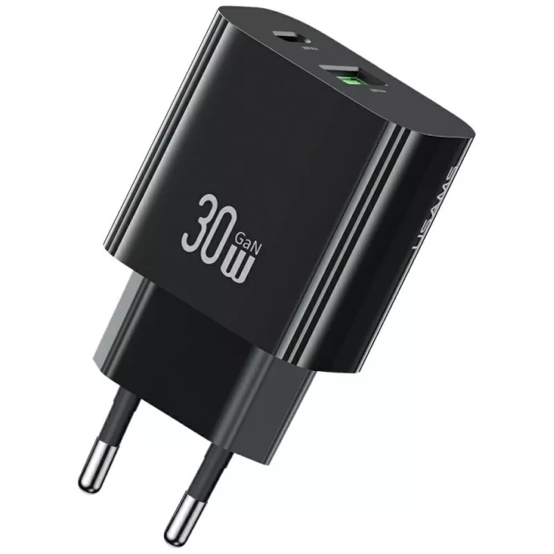USAMS laadija USA001631 30 W, 1x USB-C ja 1x USB-A kiirlaadimine
