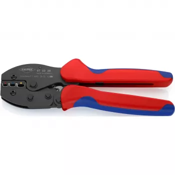 Pressimistangid Knipex PreciForce mudel 975236 SB — isoleeritud käepidemed musta, sinise ja punasega
