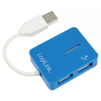 LogiLink USB 2.0 4-pordiline jaotur - sinine - Windows 98SE/ME/200/XP/Vista/2003/7 (UA0136)