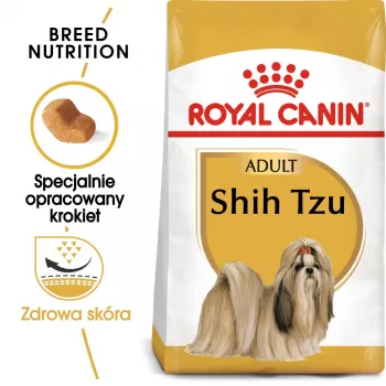 Kuiv koeratoit Royal Canin Shih Tzu Adult 1,5 kg — linnuliha, 24% valku, 20% rasva, väikestele täiskasvanud Shih Tzu'dele