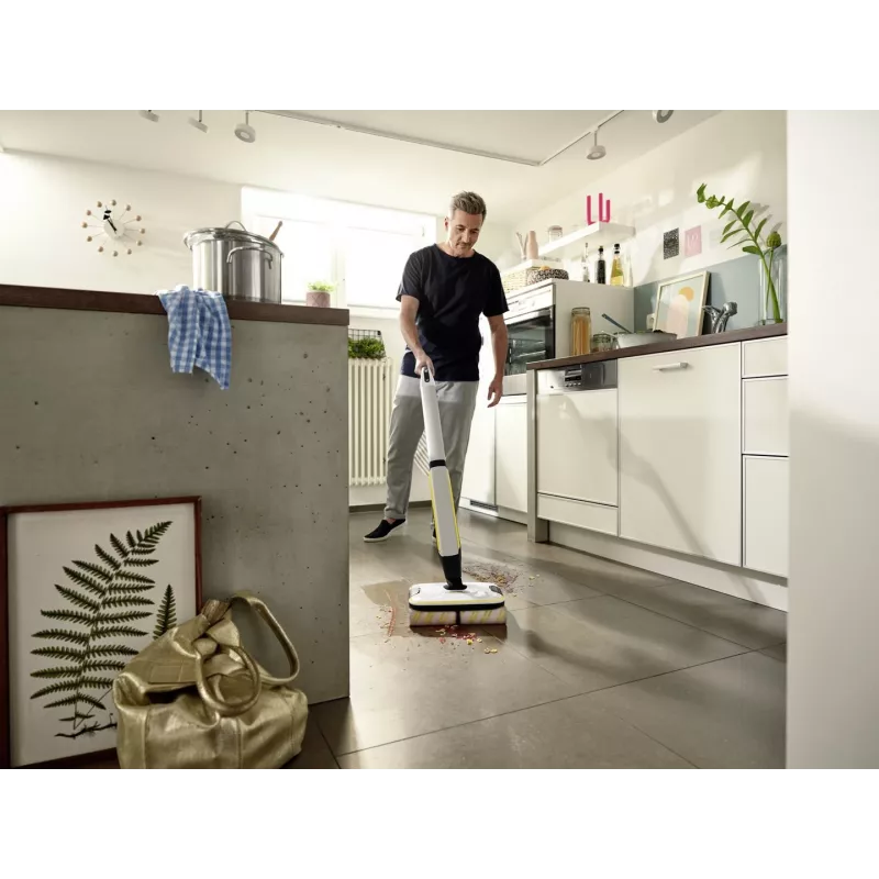Kärcher FC 7 CORDLESS Elektrihari aku märgpuhastusega ilma tolmukotita must, valge, kollane 2,85 Ah