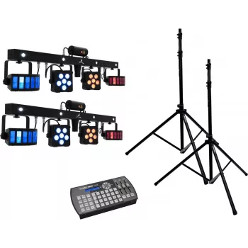 LED-laserriba komplekt EUROLITE 2x KLS PRO koos Easy Show ja 2x M-4 alustega