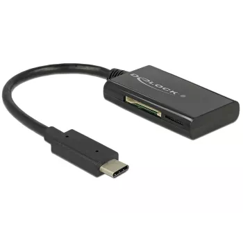 Delock USB 3.1 Gen 1 kaardilugeja USB Type-C isane 4 pesa - Kõik-ühes (MMC, SD, miniSD, RS-MMC, TransFlash, MMCmobile, microSD, MMCmicro, SDHC, miniSDHC, microSDHC, SDXC, microSDXC, SDHC UHS-I, microSDHC UHS-I)