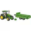 Traktori mudel BRUDER John Deere 5115 M koos kallurhaagisega