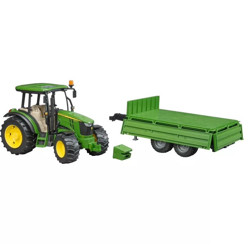 Traktori mudel BRUDER John Deere 5115 M koos kallurhaagisega