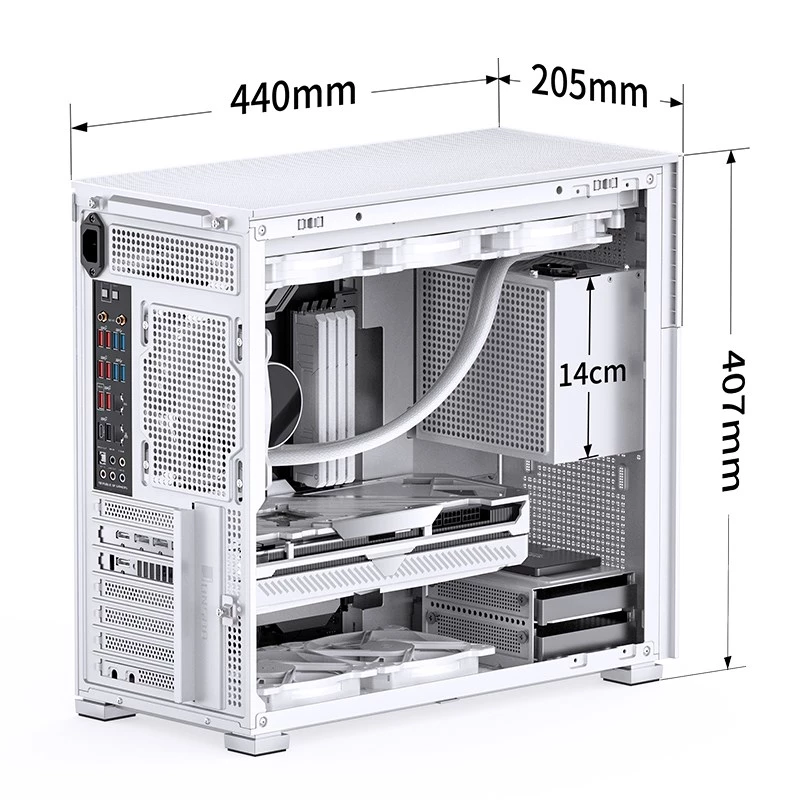 PC-korpus Jonsbo D41 MESH Midi Tower valge