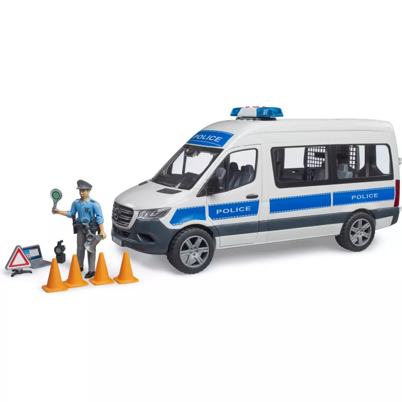 Mercedes-Benz politsei Sprinteri komplekt koos figuuri ja heli-/valgusmooduliga