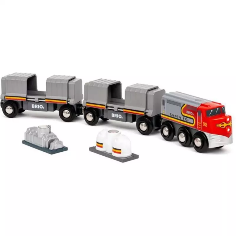 Train BRIO World Santa Fe rong Trains of the World mitmevärviline