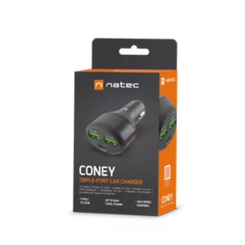 Autolaadija NATEC Coney NUC-1981 Universaalne kiirlaadimine 12-24V