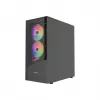 Arvutikorpus GEMBIRD Fornax 4300 Midi Tower ATX, karastatud klaas, 2×3,5-tollist pesa, 3×2,5-tollist pesa, ARGB-ventilaatorite tugi, USB 3.2 Gen1