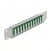 Fiiberoptiline patch-paneel DeLOCK 10 tolli 12 porti LC Quad roheline 1U hall