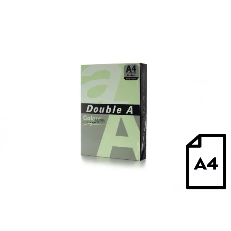 Värviline paber Double A, 80g, A4, 500 lehte, Lagoon