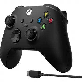 Microsoft Xbox Wireless Controller + USB-C kaabel Must Gamepad Analogue / Digital PC, Xbox One, Xbox One S, Xbox One X, Xbox Series S, Xbox Series X