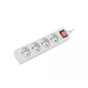 Pikendusjuhe Lanberg PS1-04E-0150-W 1,5 m 4 vahelduvvoolu pistikupesa siseruumidesse valge